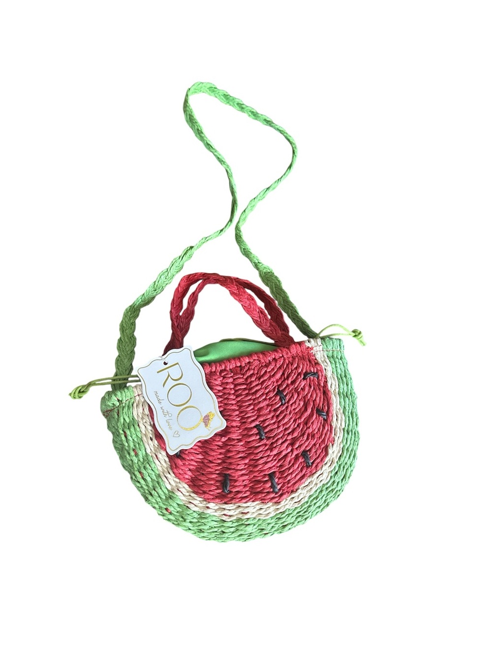 NWT Watermelon Straw/wicker Bag